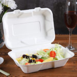 9″*6″ Bagasse Clamshell Container