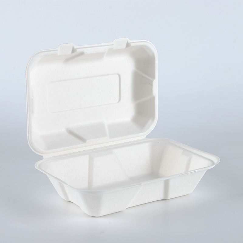 9″*6″ Bagasse Clamshell Container