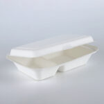 9″*6″ 2-Compartment Bagasse Clamshell