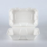 9″*6″ Bagasse Clamshell Container