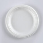 6″ Sugarcane Bagasse Pulp Round Plate
