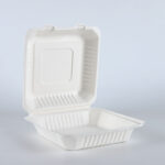 9″*9″ Sugarcane Bagasse Clamshell