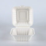 5″*5″ Bagasse Clamshell Burger Box