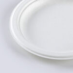 6″ Sugarcane Bagasse Pulp Round Plate