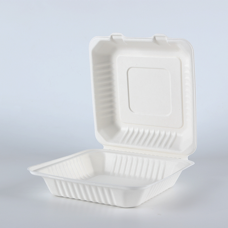 9″*9″ Sugarcane Bagasse Clamshell