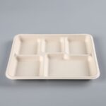 5-Compartment Sugarcane Bagasse Food Tray