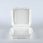 9″*9″ Sugarcane Bagasse Pulp Clamshell