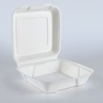 9″*9″ Sugarcane Bagasse Pulp Clamshell