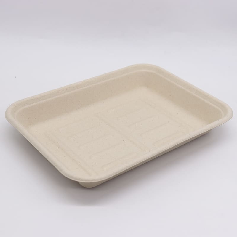 8″*6″ Sugarcane Bagasse Pulp Food / Meat Tray