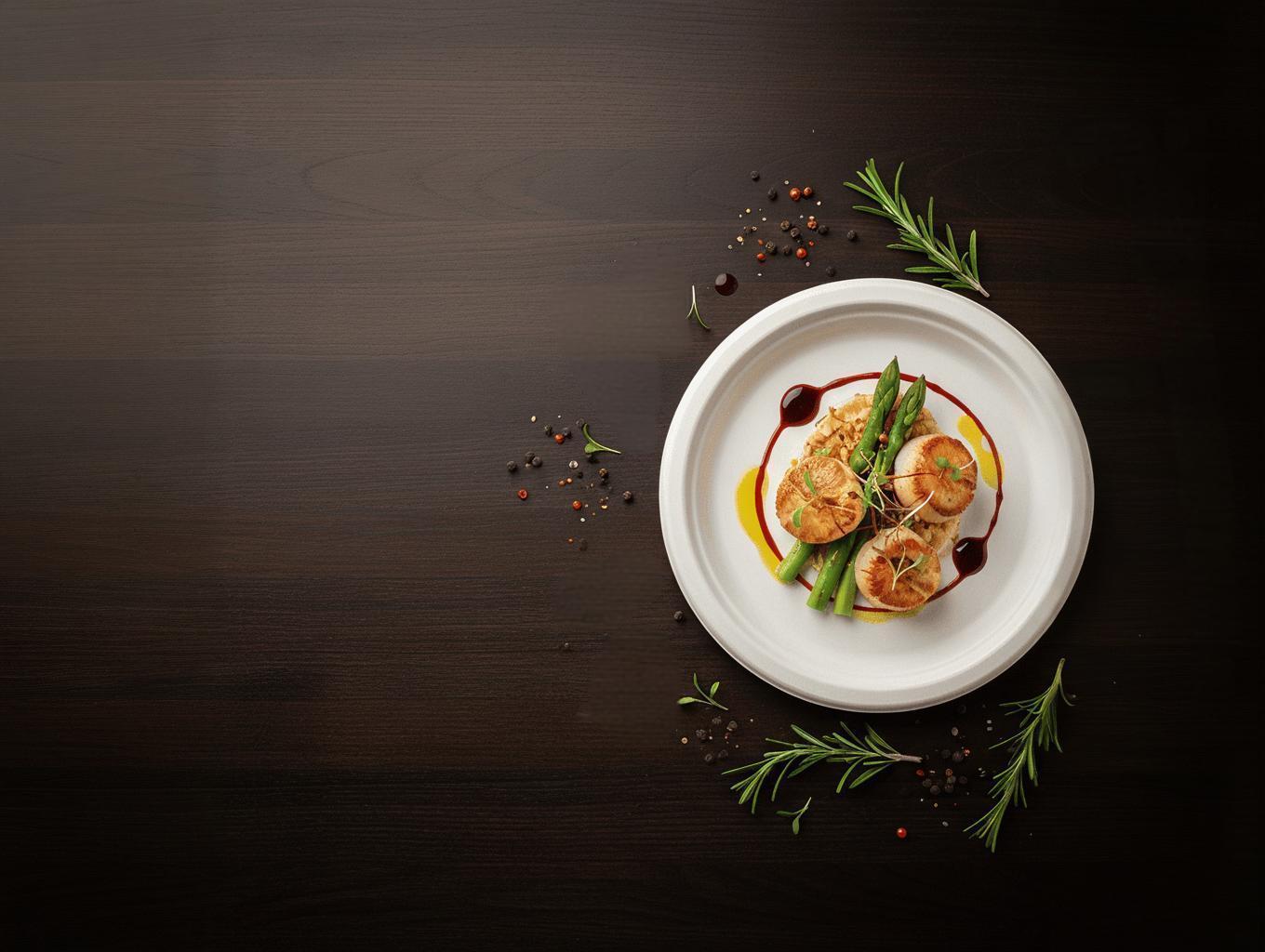 Compostable Sugarcane Tableware Background