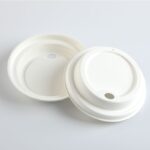 80mm/90mm Oval Bagasse Hot Cup Sip Lid