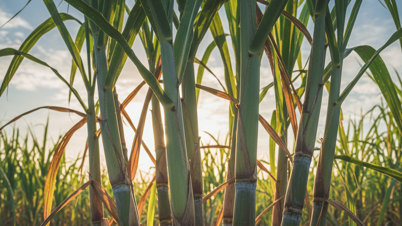 A map highlighting major sugarcane producing regions