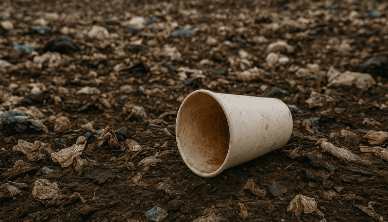 landfill with visible trash