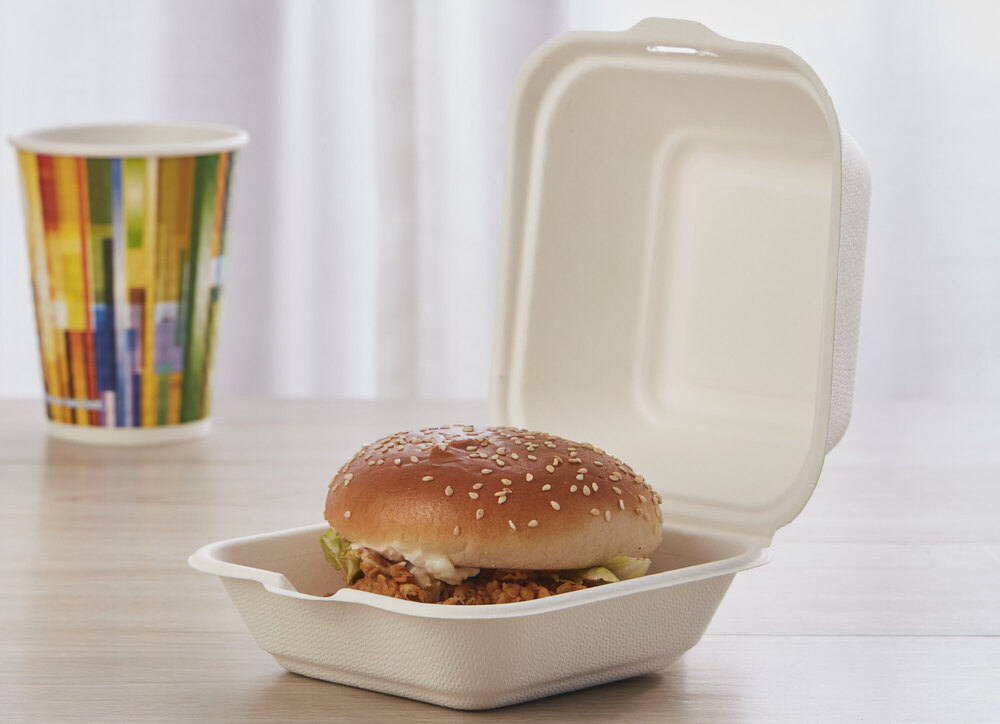 high-quality sugarcane bagasse burger box