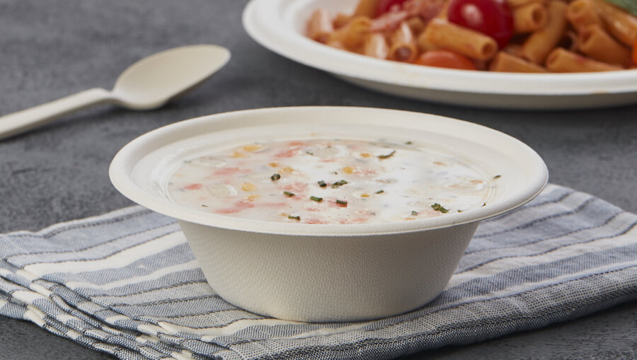 sugarcane bagasse soup bowls